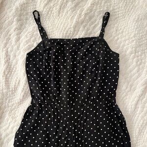 Black & white polka dot jumpsuit